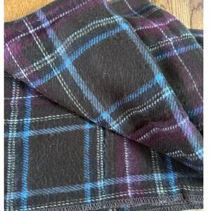 Ralph Lauren Throw Blanket Plaid Tartan Cabin brown 50x68” Soft Plush acrylic